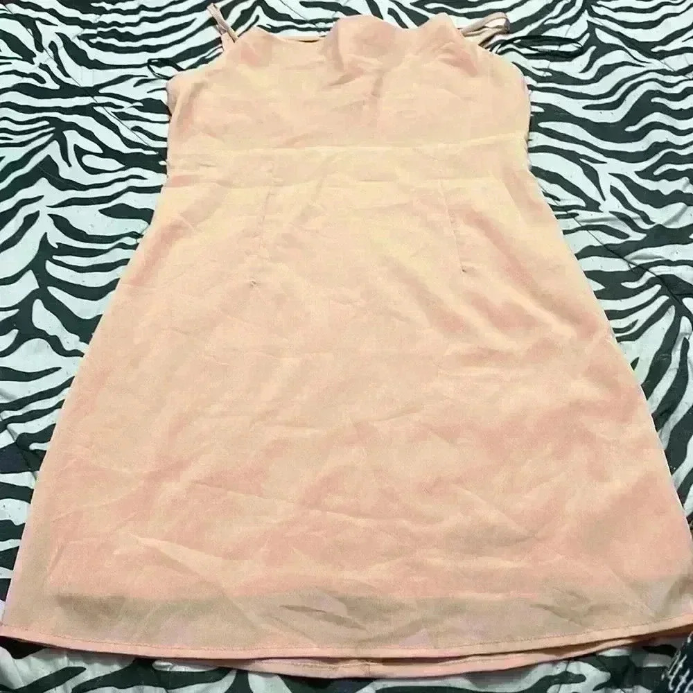 Coral Color Mini Dress